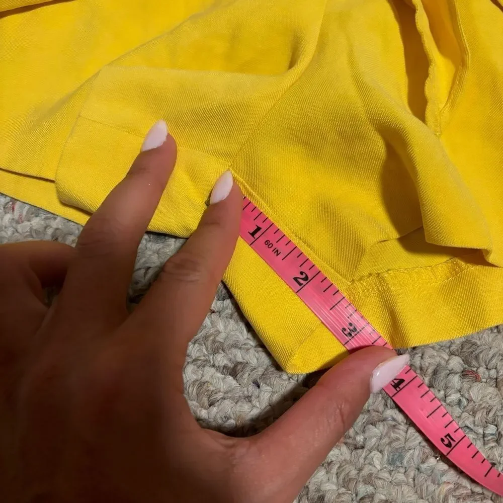 BCBGeneration Tie-Front Shorts Yellow- Size XS